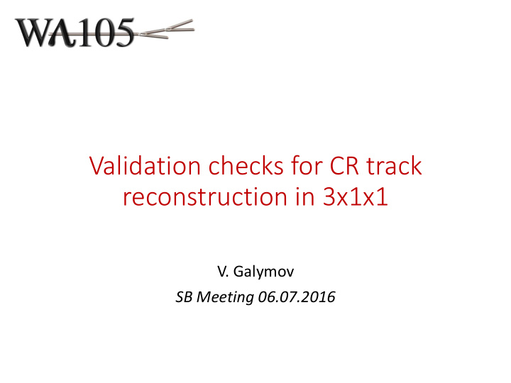validation checks for cr track
