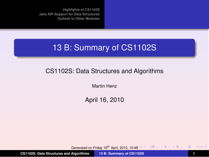 13 b summary of cs1102s