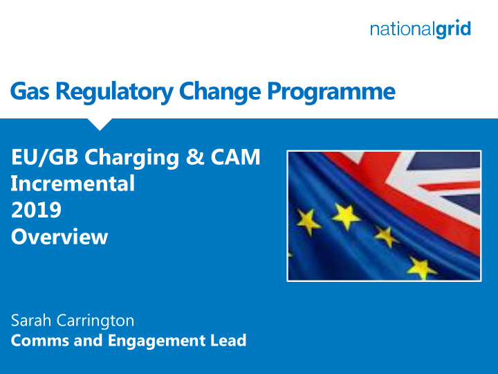 gas regulatory change programme