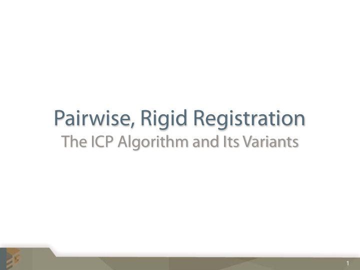 pairwise rigid registration