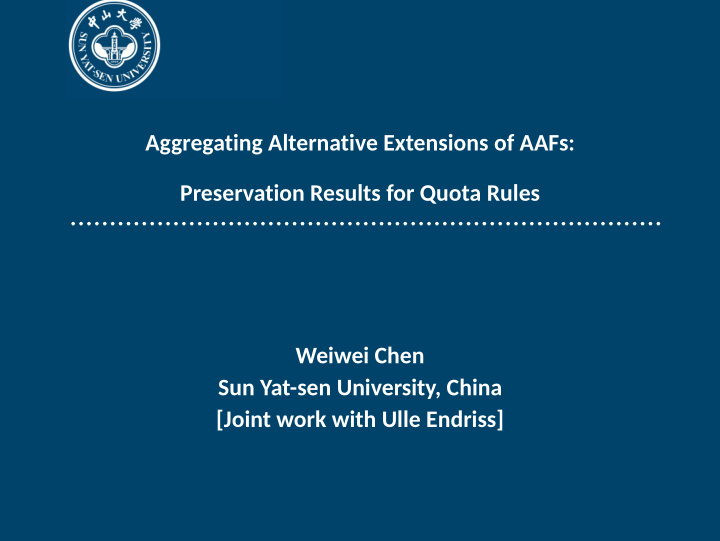 aggregating alternative extensions of aafs preservation