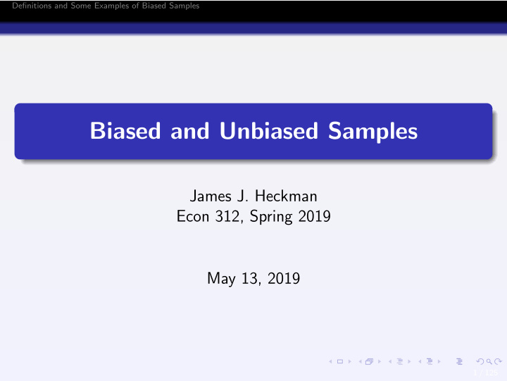 biased and unbiased samples