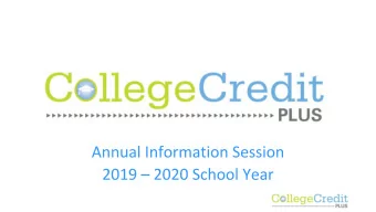 Understanding CCP  What Is College Credit Plus?        What is College Credit Plus?