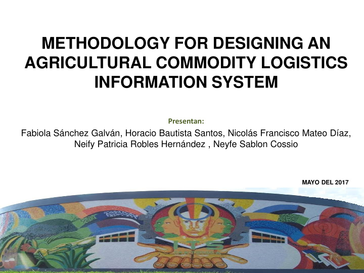 methodology for designing an agricultural commodity