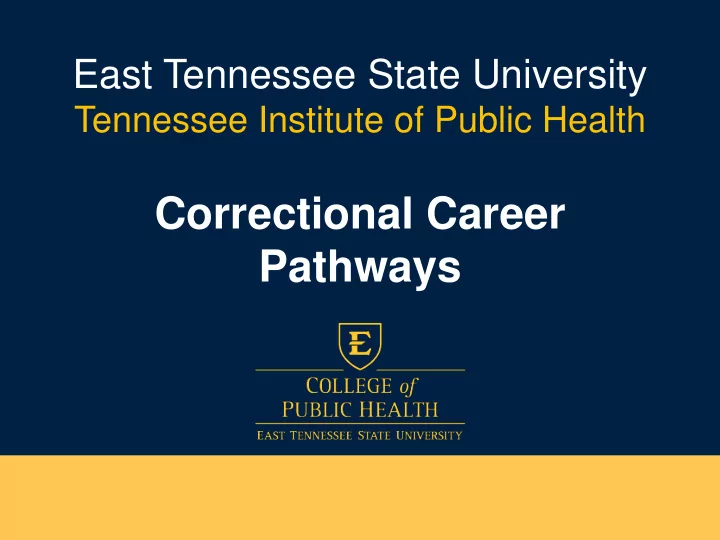correctional career pathways tennessee institute of