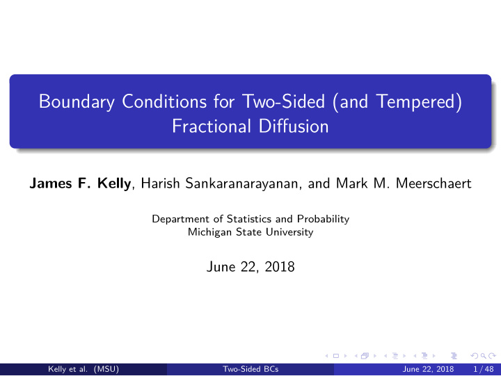 boundary conditions for two sided and tempered fractional