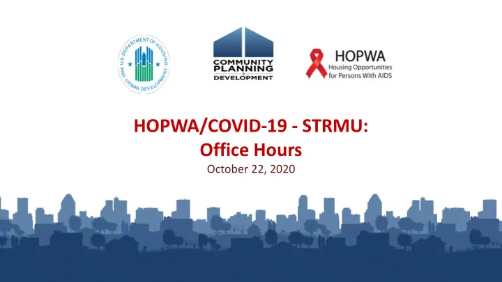 hopwa covid 19 strmu