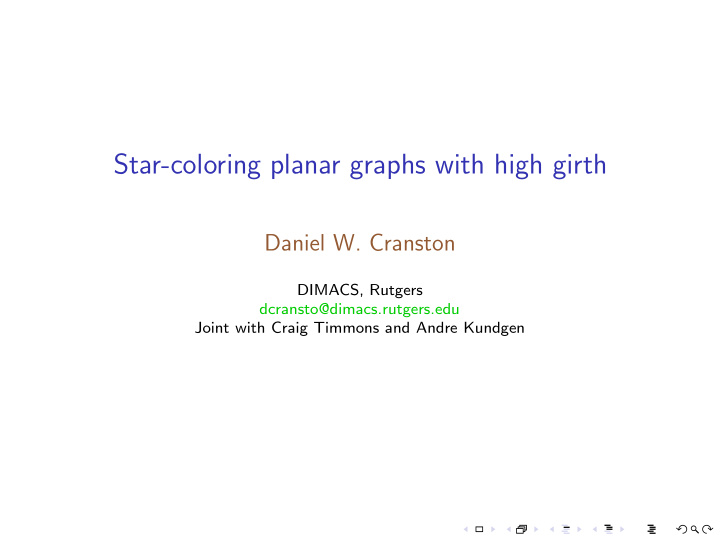 star coloring planar graphs with high girth