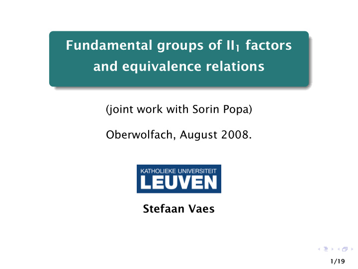 fundamental groups of ii 1 factors and equivalence