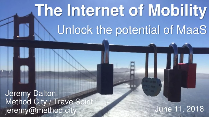the internet of mobility