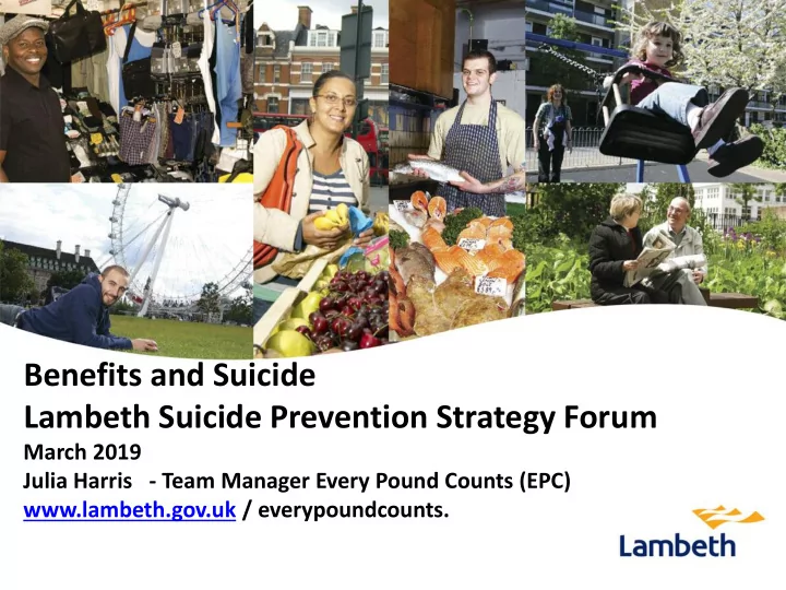 benefits and suicide