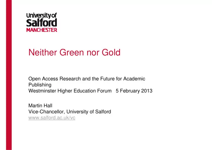 neither green nor gold