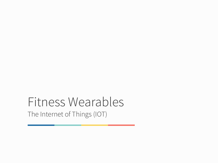 fitness wearables