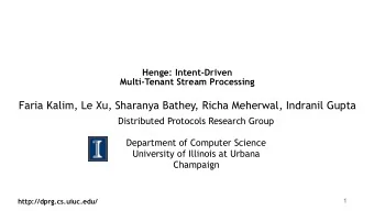 Faria Kalim, Le Xu, Sharanya Bathey, Richa Meherwal, Indranil Gupta  Distributed Protocols Research