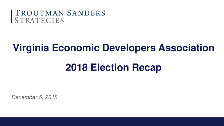 virginia economic developers association 2018 election
