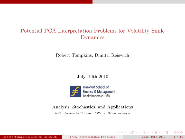potential pca interpretation problems for volatility