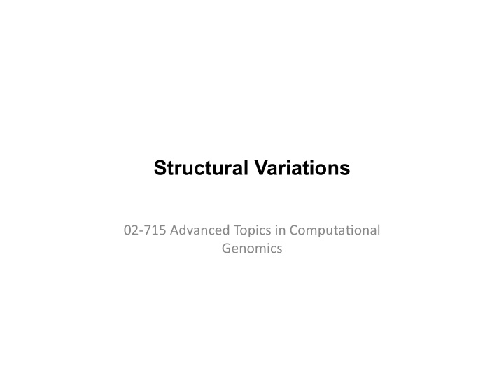 structural variations