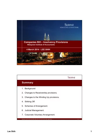 Summary  Introduction: cl. 373-390.  Appointment under instrument and by the  Court.