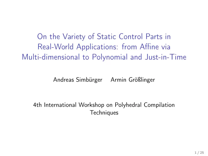 on the variety of static control parts in real world