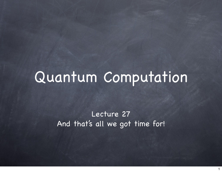 quantum computation