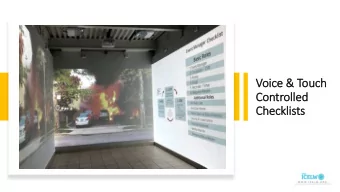 Voice &amp;  &amp; Touch  Con  Controlled  Che  Checkl  klists Fernando Salvetti - J.D., P.P.E.,