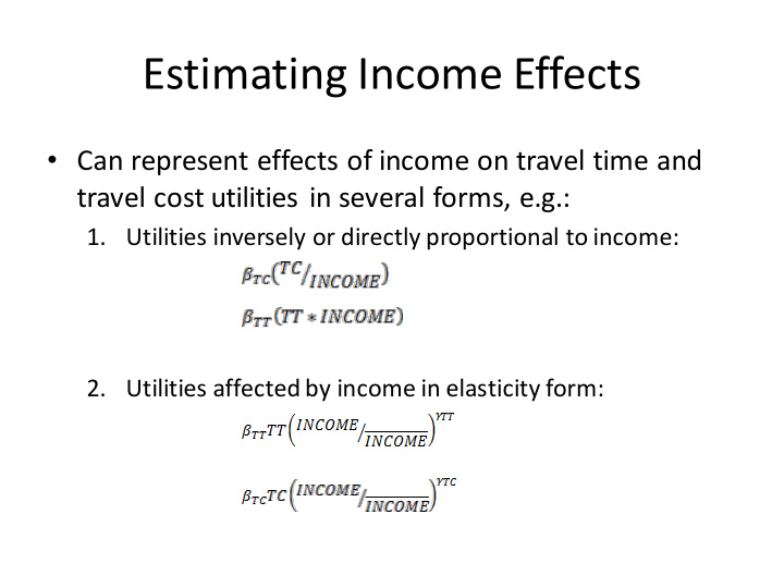 estimating income effects