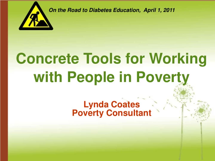 with people in poverty