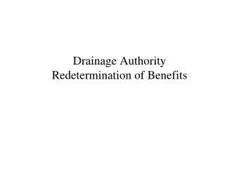 Redetermination of Benefits  History  Settlement:  160 acres of land was available by homestead