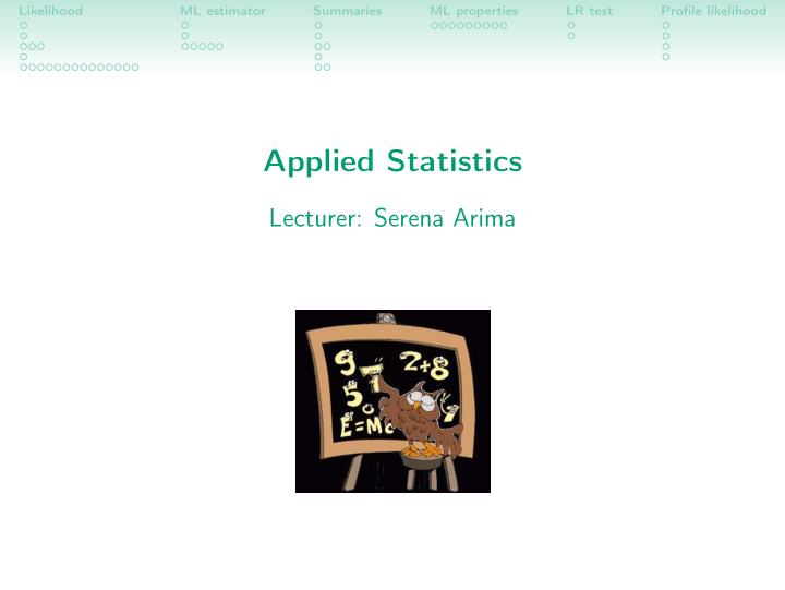 applied statistics
