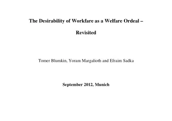 Revisited  Tomer Blumkin, Yoram Margalioth and Efraim Sadka September 2012, Munich  Some Background