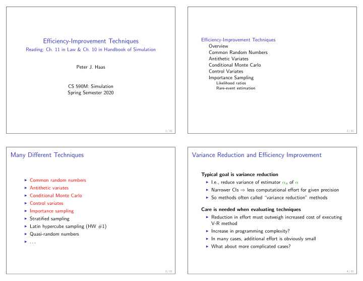 efficiency improvement techniques