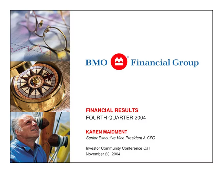 financial results fourth quarter 2004