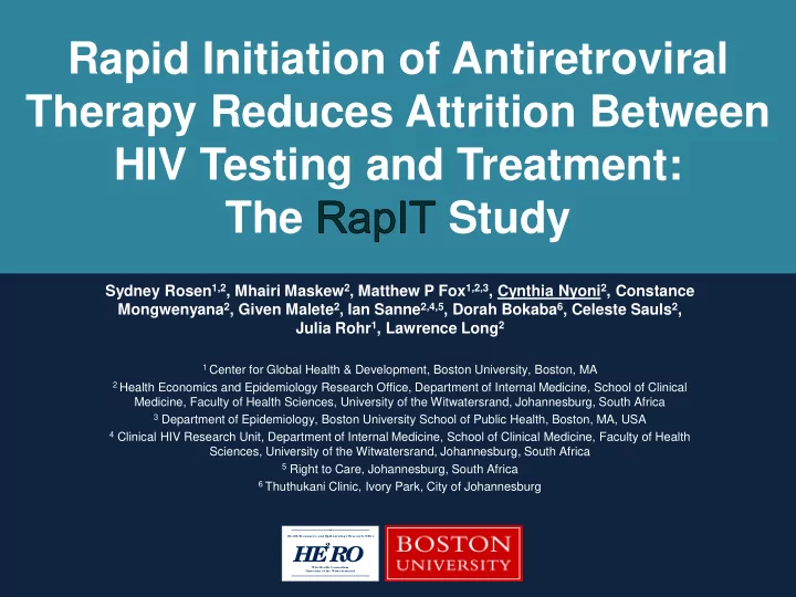 rapid initiation of antiretroviral therapy reduces