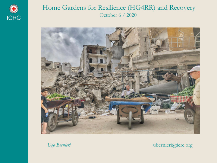 home gardens for resilience hg4rr and recovery