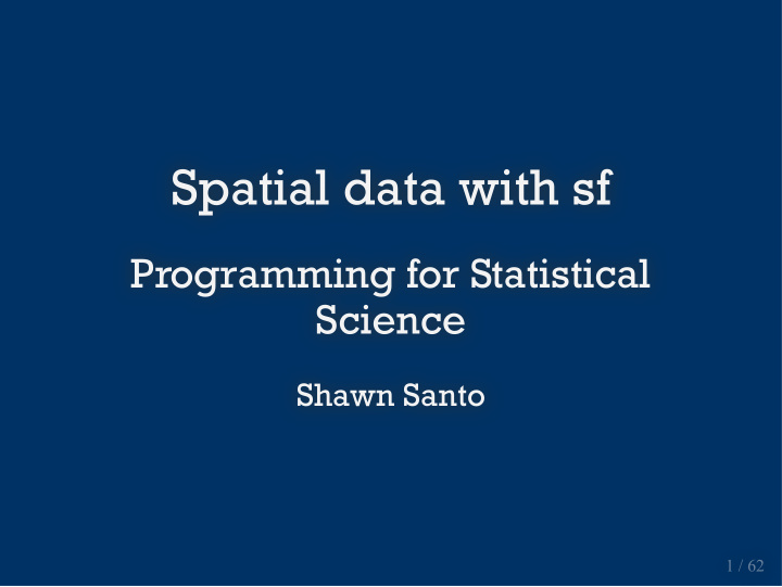 spatial data with sf spatial data with sf