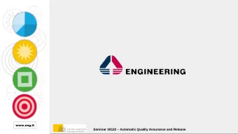 Seminar 18122  Automatic Quality Assurance and Release  Seminar 18122  Automatic Quality