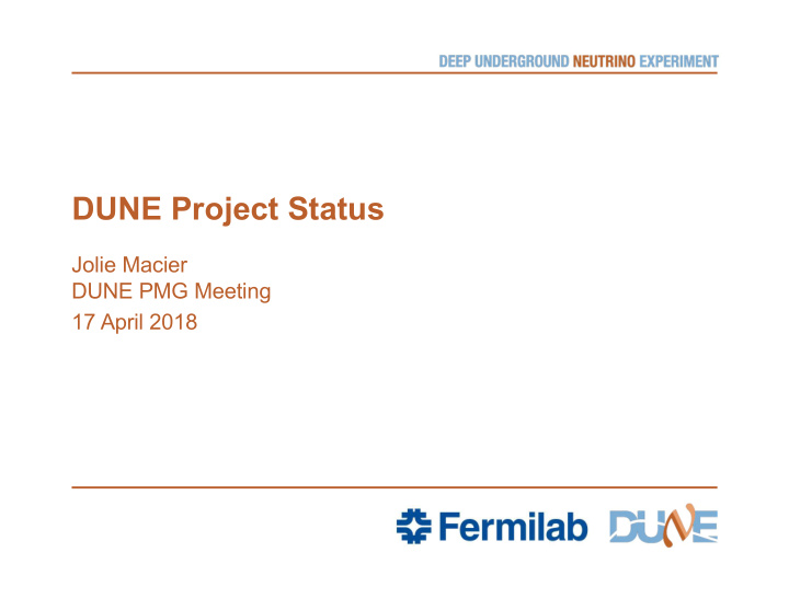 dune project status