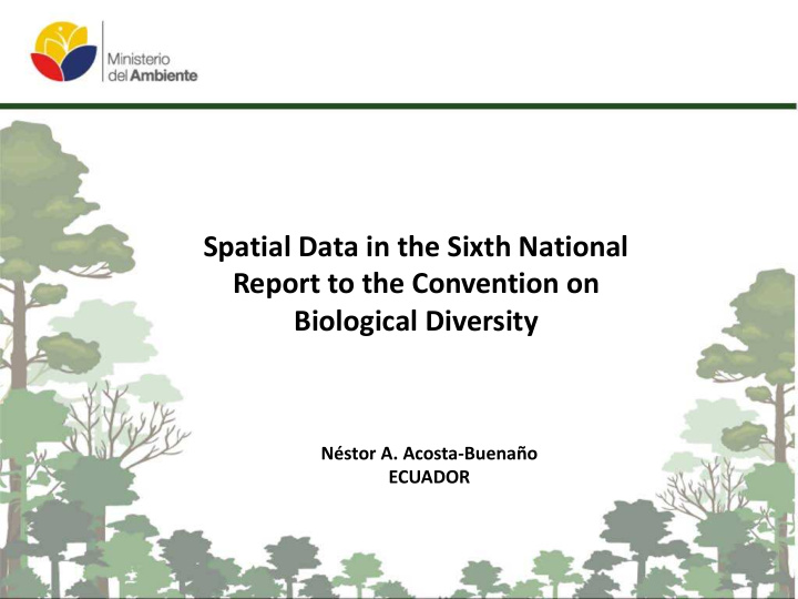 spatial data in the sixth national report to the