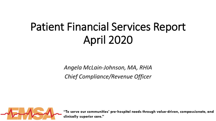 patient f financial s services r report april 2020 2020