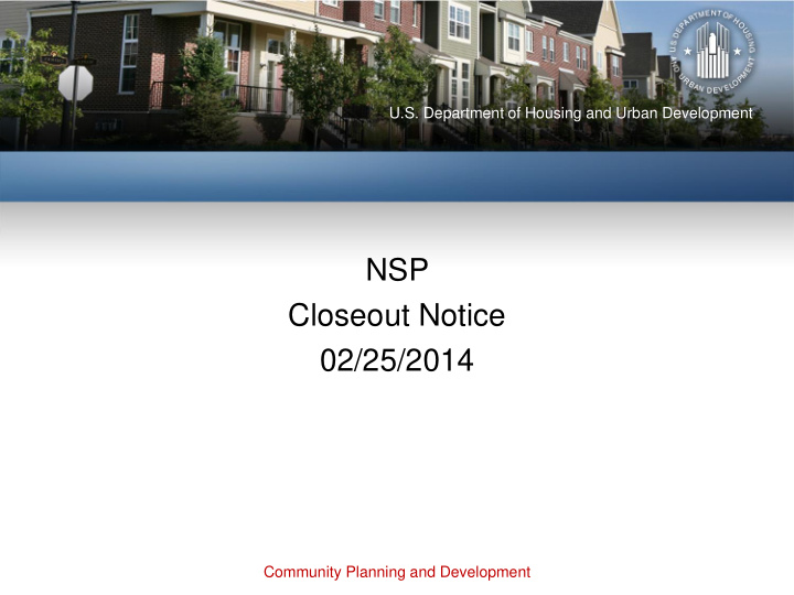nsp closeout notice