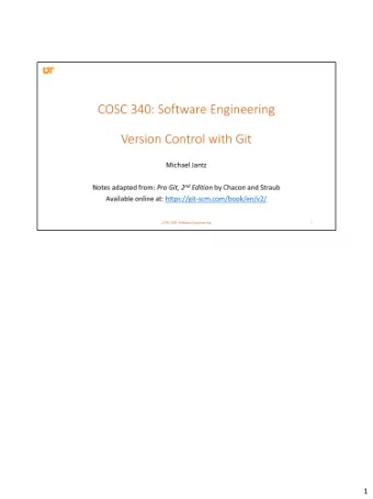 1  For the remainder of the class today, I want to introduce you to a topic we will spend  one or