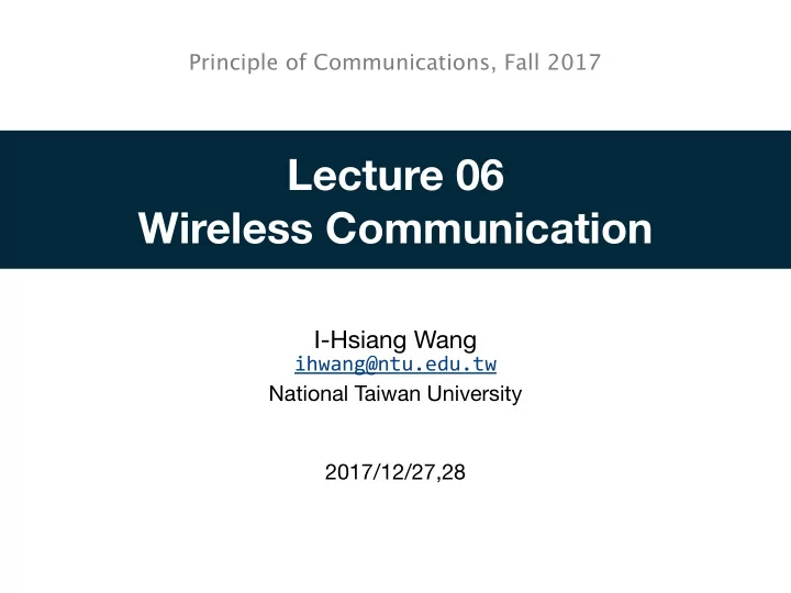lecture 06 wireless communication