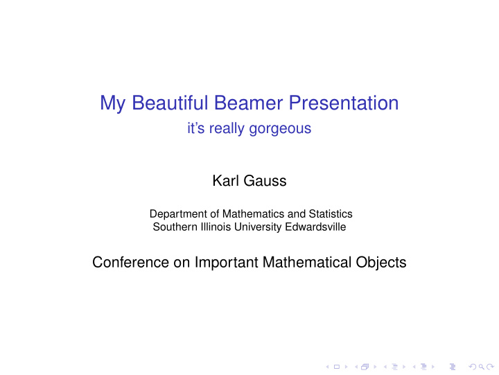 my beautiful beamer presentation