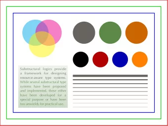 .  While several substructural type  systems have been proposed  and implemented, these either