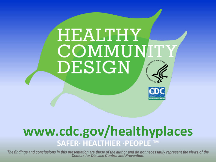 www cdc gov healthyplaces