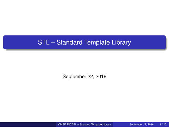 stl standard template library