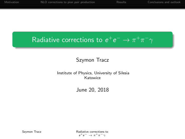 radiative corrections to e e