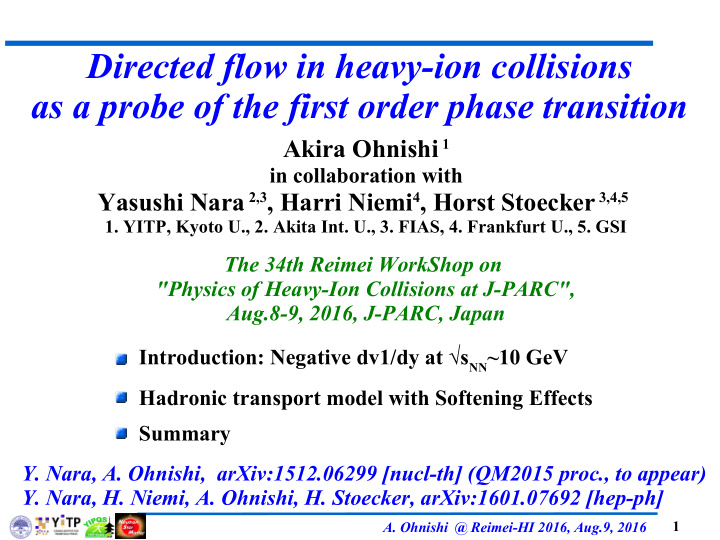 directed flow in heavy ion collisions as a probe of the