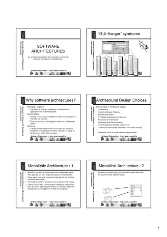 GUI-Hanger syndrome  Jyrki Nummenmaa  University of Tampere, CS Department  Jyrki Nummenmaa