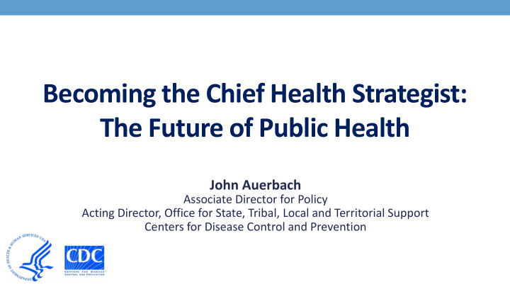 the future of public health